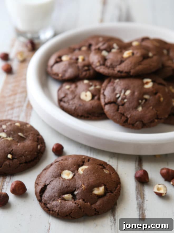 Easy Chocolate Hazelnut Cookie Recipe Step-by-Step | completelydelicious.com