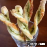 Pesto Puff Pastry Twists 2 Pesto Puff Pastry Straws