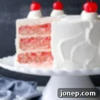 Cherry Chocolate Chip Cake 10 This homemade cherry chip cake, beautifully smothered in a fluffy whipped vanilla buttercream, is a delightful from-scratch version of a popular boxed cake mix. It’s also the perfect celebration cake for any occasion!