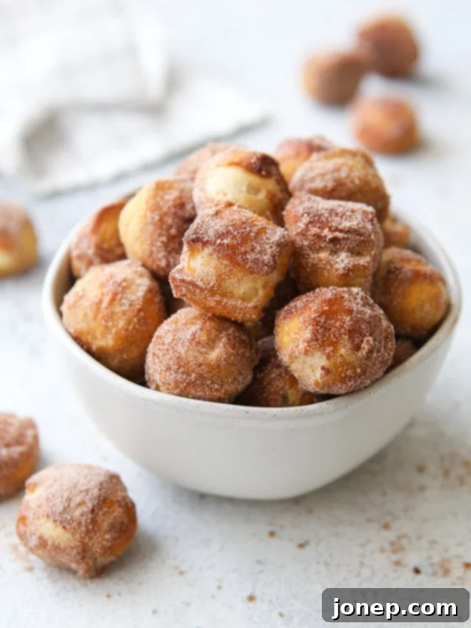 Warm Cinnamon Sugar Pretzel Bites 6 These cinnamon-sugar pretzel bites are soft, buttery and perfectly spiced. They're a delicious sweet treat!