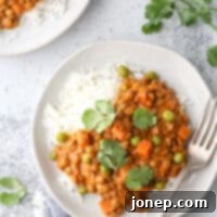 Golden Coconut Lentil Curry 7 Serve this rich and flavorful coconut curry lentils dish with rice or flatbread for an easy and very satisfying meal.