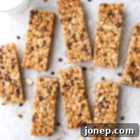 These homemade chewy chocolate chip granola bars are sweet and satisfying, and so much better than store-bought!