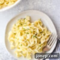 Golden Butter Noodles 6 Simple buttered noodles with fresh chives and parmesan