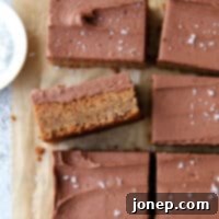 Peanut Butter Blondies Crowned in Chocolate Buttercream 5 Soft peanut butter bars covered with chocolate frosting— they’re incredibly indulgent!