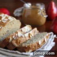 Almond Quick Bread with Caramel Pear Butter
