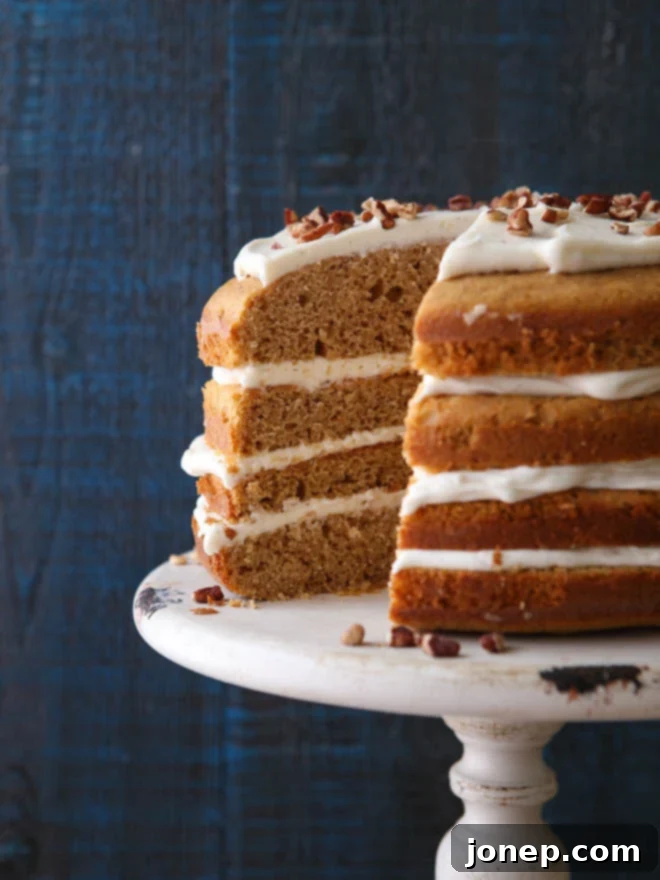 This Sweet Potato Spice Cake with Cream Cheese Frosting is a great fall dessert!
