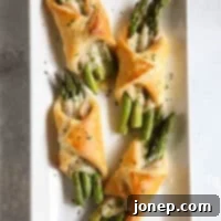 Golden Asparagus-Pancetta Pastry Parcels 7 Asparagus pancetta puff pastry bundles make an easy but fancy appetizer!