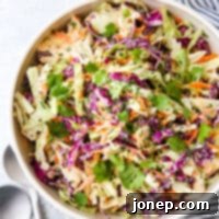 Easy Classic Coleslaw 6 This is the easiest classic coleslaw filled with cabbage, carrots, chives, cilantro and a creamy mayo dressing.