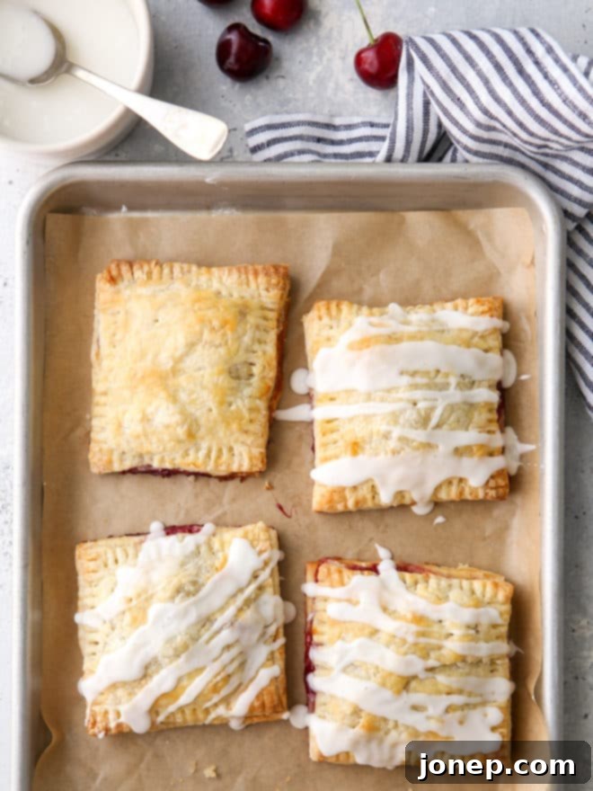 drizzling hand pies with icing