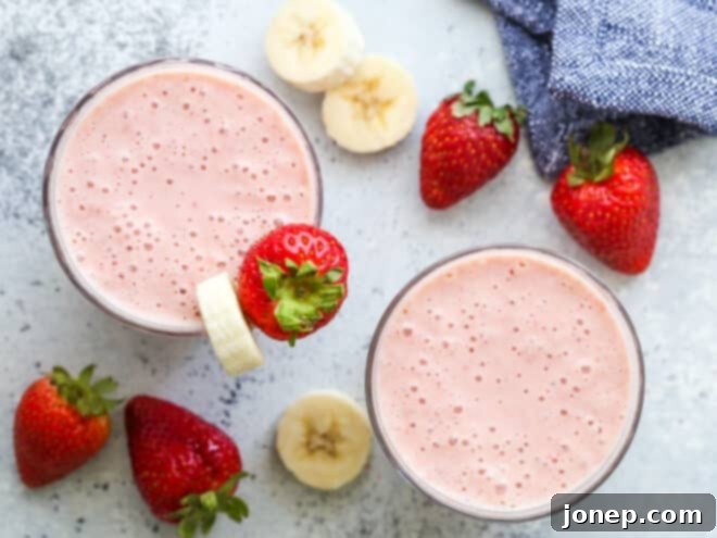 two smoothies in glasses