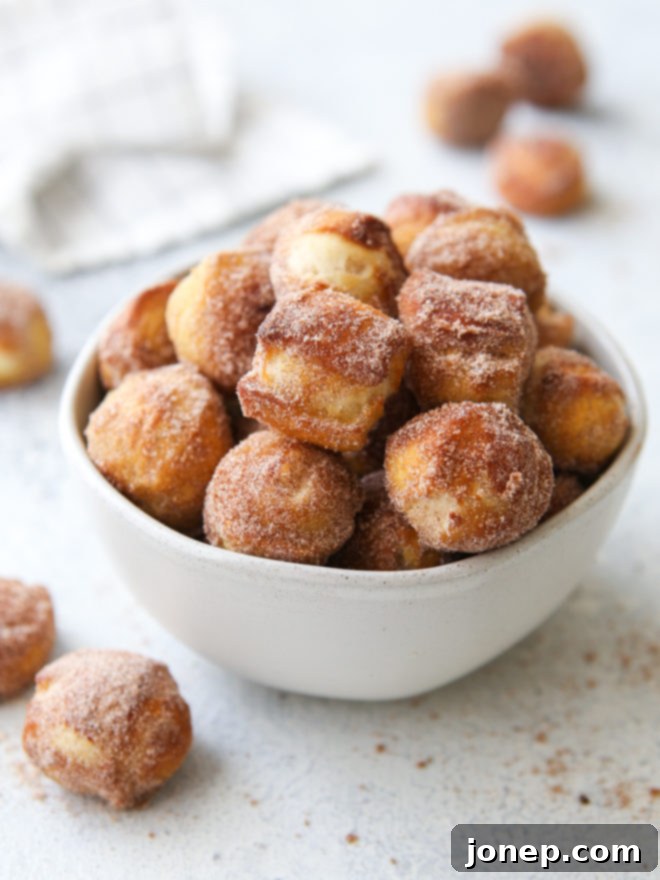 These cinnamon-sugar pretzel bites are soft, buttery and perfectly spiced. They're a delicious sweet treat!