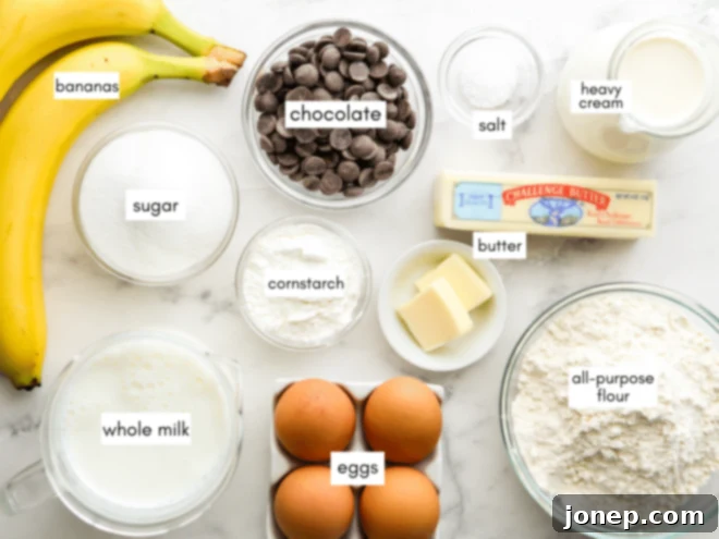 chocolate banana cream pie ingredients