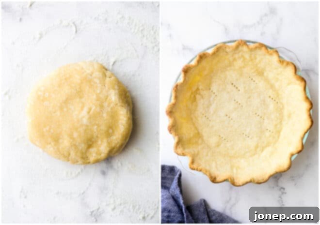 Decadent Chocolate Banana Bliss 6 pie crust dough and baked pie crust