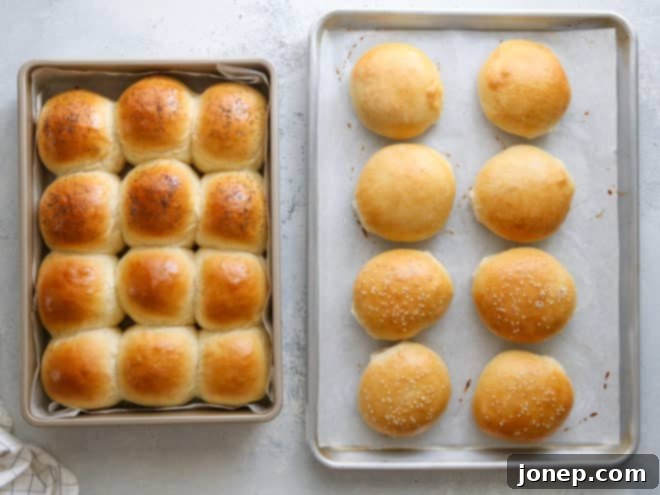 Delicious Homemade Sandwich, Slider, and Burger Buns 9 baked slider rolls and burger buns