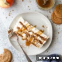 caramel apple gingersnap icebox cake with caramel in a jar