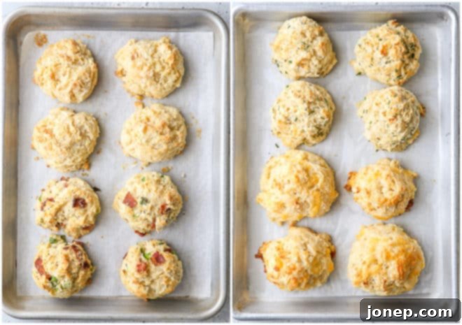 baked buttermilk drop biscuits on sheet pans