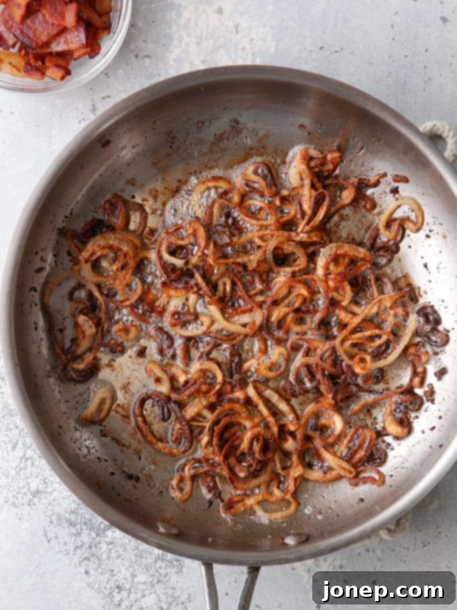 crispy shallots in pan