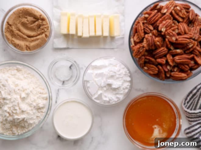 pecan pie bars ingredients