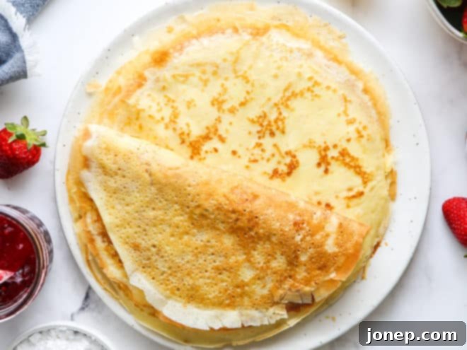 Crafting Perfect Homemade Crepes 6 finished cooked crepes