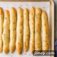 Effortless No-Knead Breadsticks 9 baked no-knead breadsticks