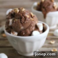 Decadent Dark Chocolate Rocky Road with Toasted Hazelnuts 2 Dark Chocolate Rocky Road Ice Cream with Hazelnuts