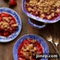 Sun-Kissed Berry Rhubarb Crisp 2 Strawberry, Raspberry and Rhubarb Crisp | completelydelicious.com