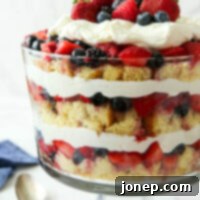 Layers of Summer Berry Bliss 11 closeup of berry trifle