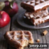 Apple Fritter Waffles 2 Apple Fritter Waffle Doughnuts from completelydelicious.com
