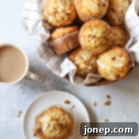 Crunchy Banana Bread Muffins 5 Banana Crunch Muffins, loaded with granola, coconut, and walnuts