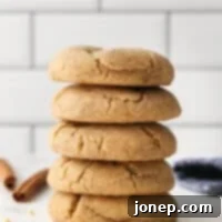 Caramelized Snickerdoodles 11 brown butter snickerdoodles in a stack
