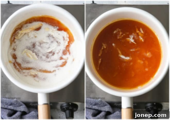 Perfect Homemade Caramel 5 making caramel with the dry method, steps 3 and 4