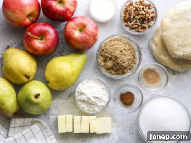 apple pear praline pie ingredients