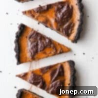 Decadent Chocolate Pumpkin Ripple Tart 5 Chocolate Swirl Pumpkin Tart, a stunning and delicious holiday dessert.