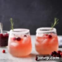 Sparkling Cranberry Gin Fizz 5 cranberry gin fizz cocktails ready for sipping