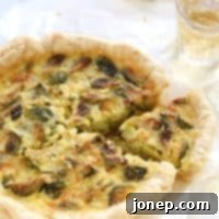 Roasted Brussel Sprout and Gruyere Quiche | completelydelicious.com