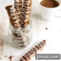 Gingersnap Biscotti with white chocolate drizzle