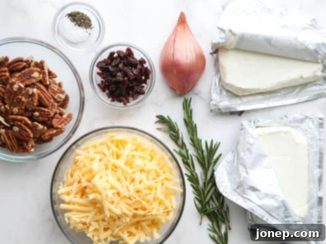 pecan and gouda cheeseball ingredients