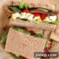 BLT Egg Salad Fusion 2 BLT Egg Salad Sandwiches | completelydelicious.com