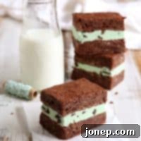Mint Chocolate Chip Ice Cream Brownie Bars | completelydelicious.com