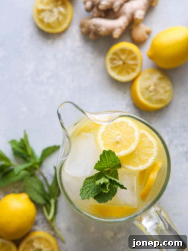 Refreshing ginger lemonade