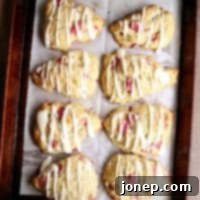 Fragrant Vanilla Bean Rhubarb Scones 2 Rhubarb Vanilla Bean Scones | completelydelicious.com