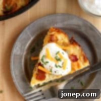 Loaded Hash Brown Bacon Bake 3 Cheesy Bacon Hash Brown Pie | completelydelicious.com