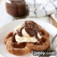 Churro Funnel Cake Ice Cream Sundaes from completelydelicious.com