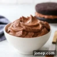 easy fudge buttercream in a bowl