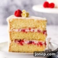 a slice of raspberry white chocolate cake