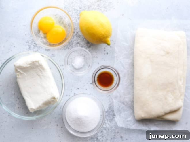 Creamy Danish Delights 3 cream cheese danish ingredients