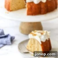 Golden Maple Bundt Delight 8 maple bundt cake slice on a plate