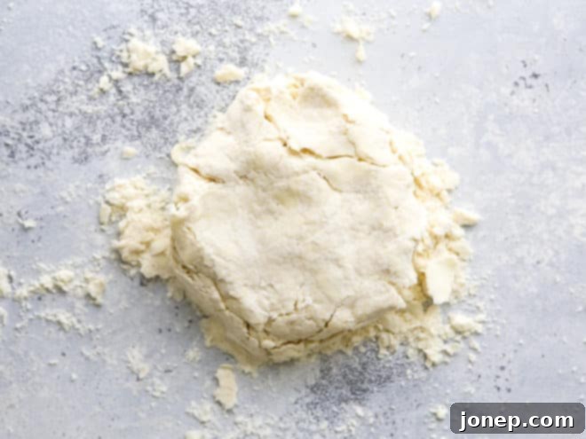 Flaky Buttermilk Pie Crust 5 shaping pie crust into disk for chilling