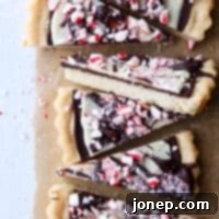 Peppermint Bark Shortbread Cookies with layers of chocolate and peppermint candy