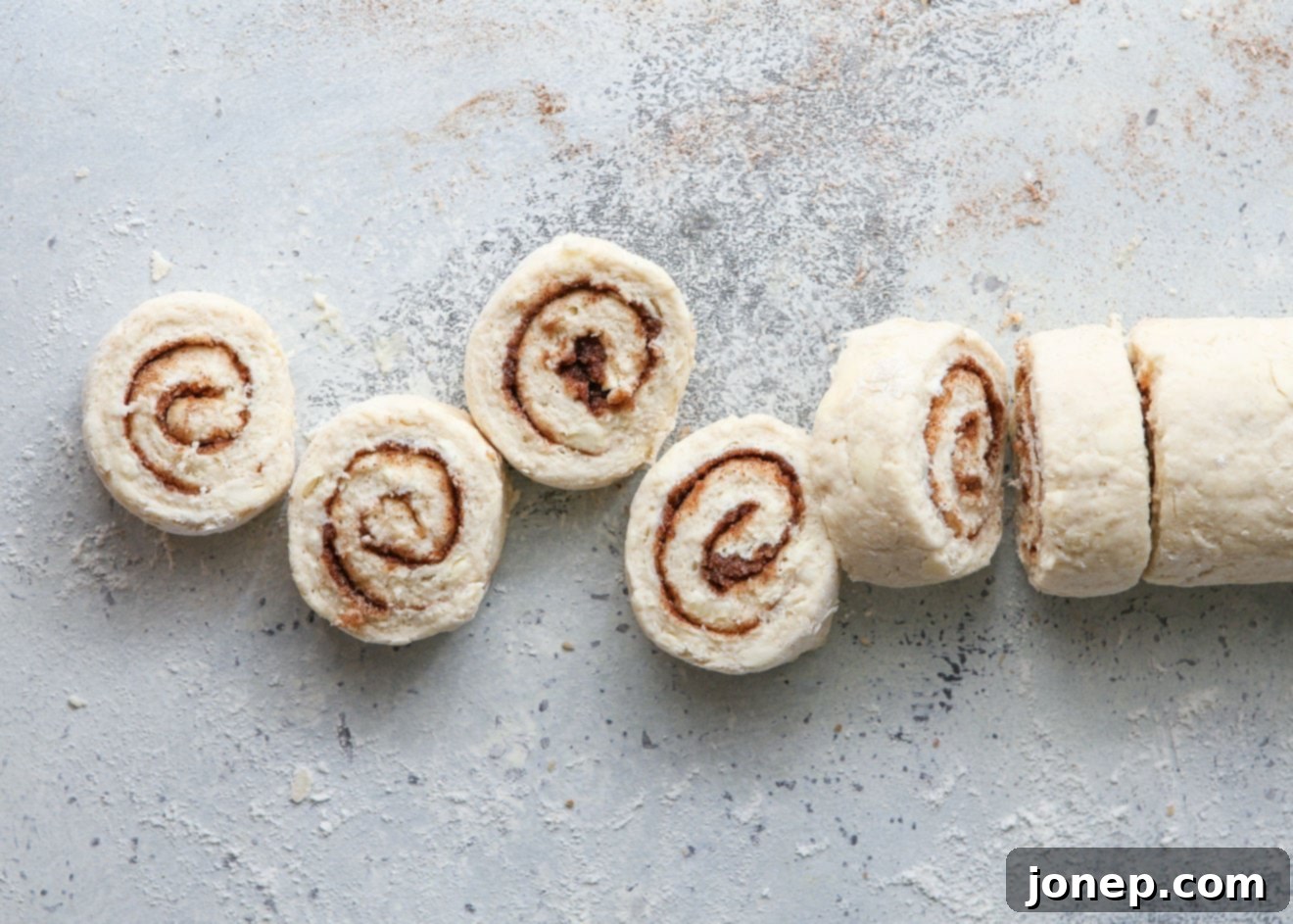 Sweet Cinnamon Swirl Biscuits 6 sliced cinnamon roll biscuit rounds